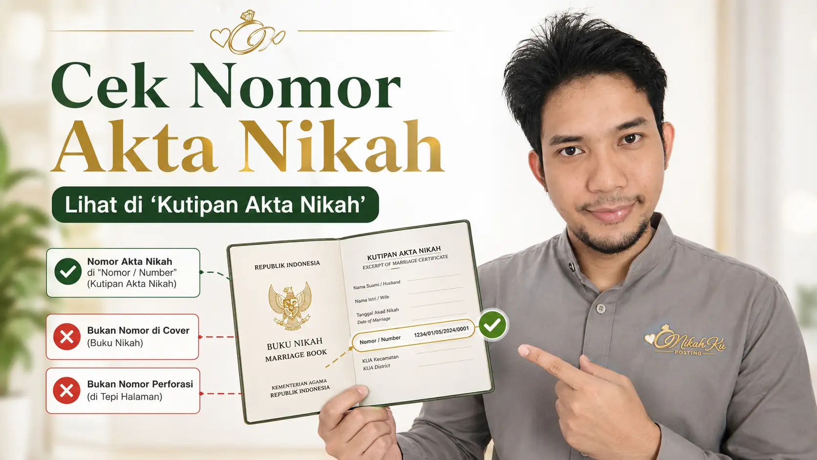 akta nikah di buku nikah