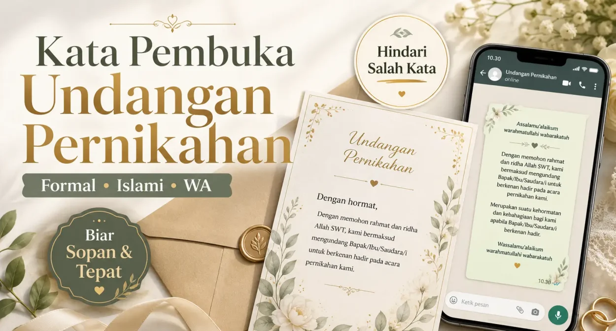 Undangan pernikahan elegan modern