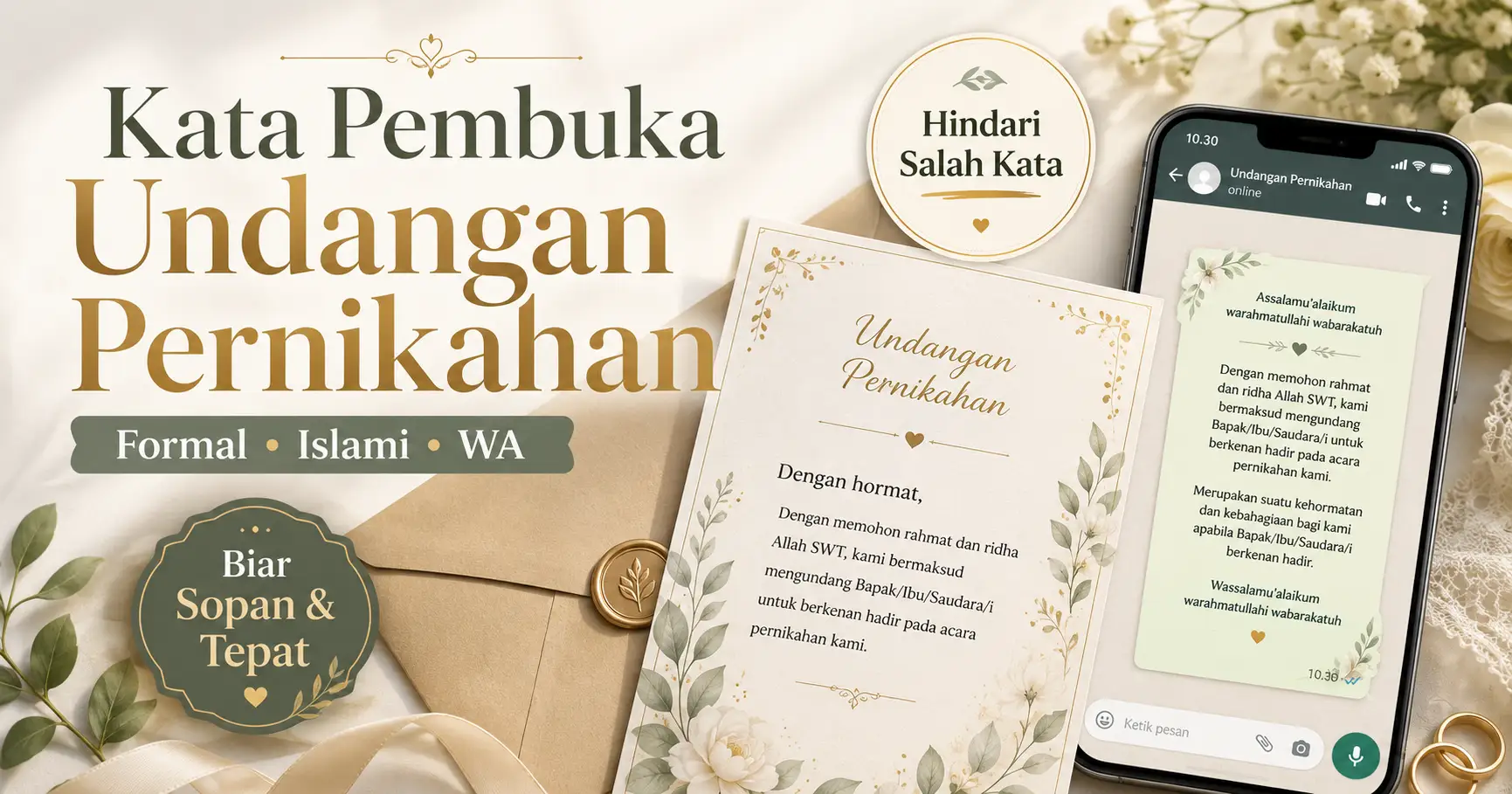 Undangan pernikahan elegan modern